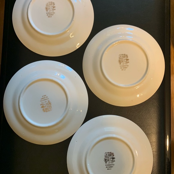 Vintage Atlas Fine China 22karat gold        6 1/2” plates - Picture 3 of 7